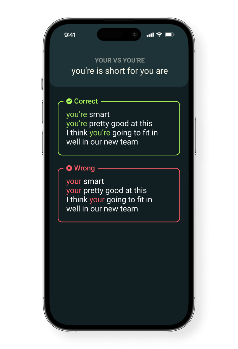 Screenshot of Grammar Fix #5